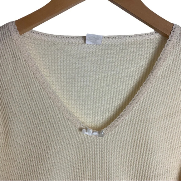 Vintage Fruit Of The Loom Waffle Knit Thermal Shirt Size Large - Picture 4 of 7